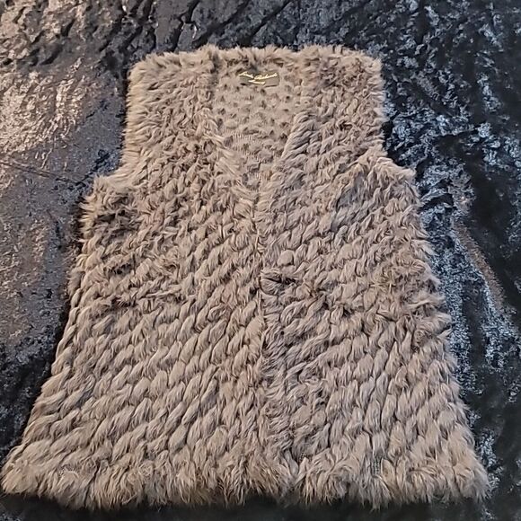 Linda Richards Luxury Rabbit Fur Vest Sweater - Picture 5 of 10